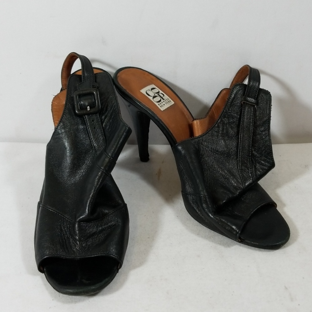 Barney's New York Ankle Strap Open Back Heels 39.5